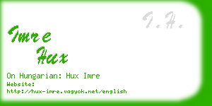 imre hux business card